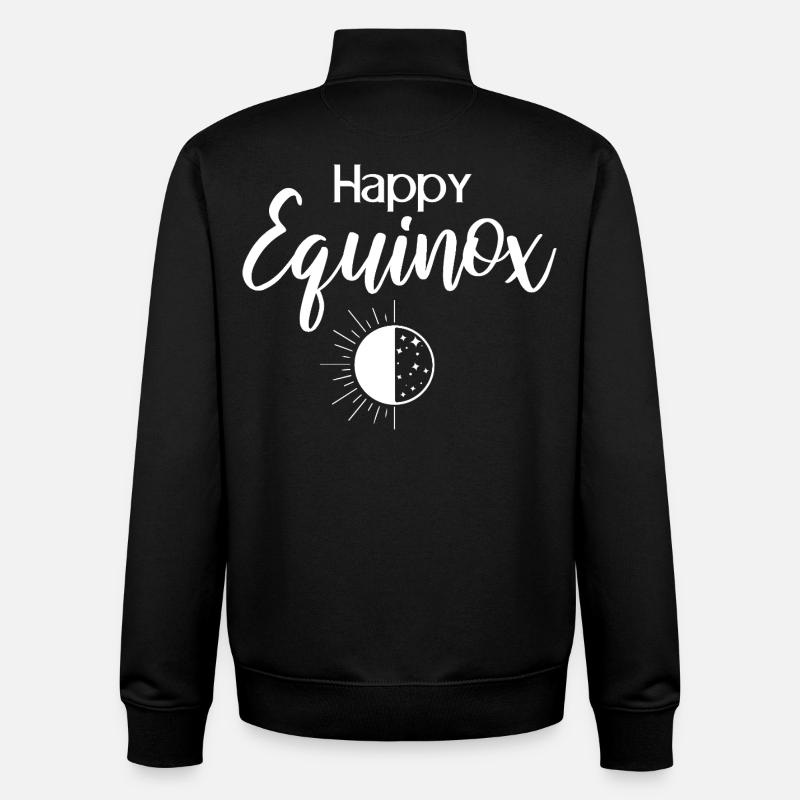 Happy Equinox Easter Ostara Pagan Spring - Unisex Organic Zip Sweatshirt by Stanley/Stella - black