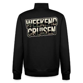 Croisière du week-end pour les amateurs de voitures et de tuning - Sweat zippé unisexe en coton bio Stanley/Stella - noir - Dos - AI Model Male 185 light (185cm)