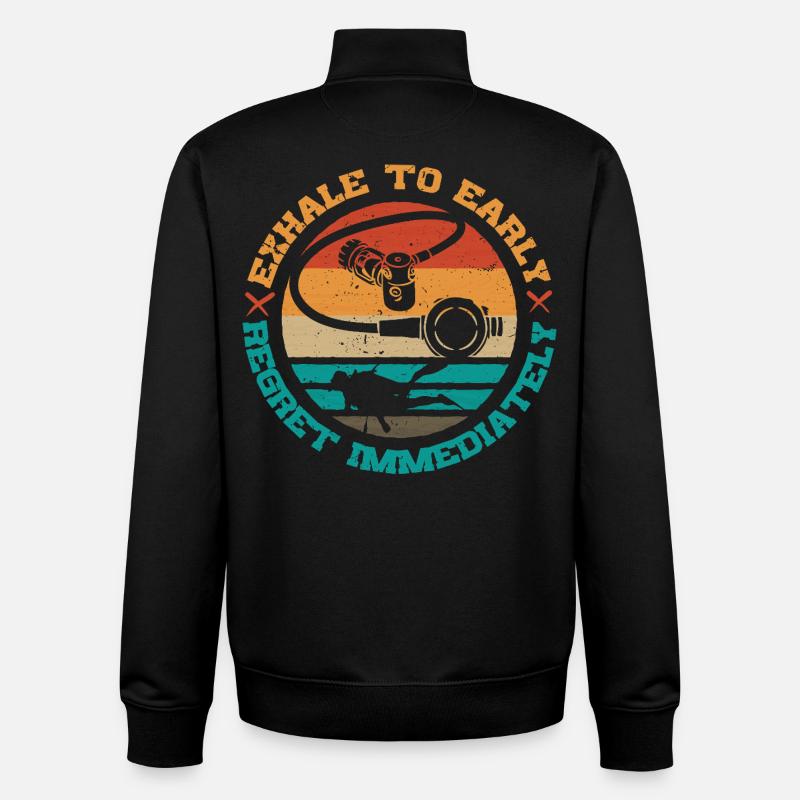 Plongeurs Plongée sous-marine Plongée - Sweat zippé unisexe en coton bio Stanley/Stella - noir