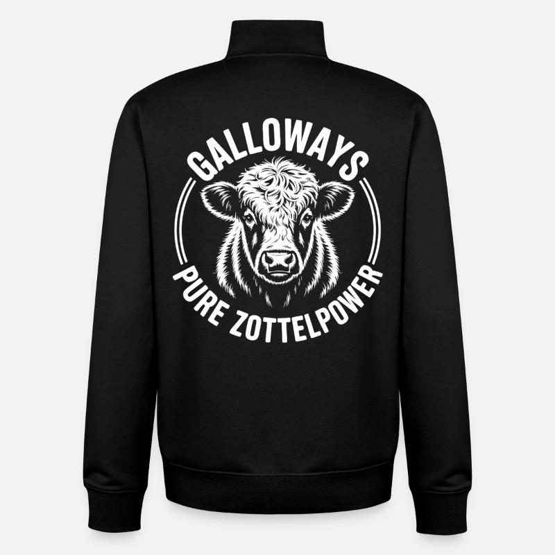 Galloway Rind Kopf - Unisex Organic Zip Sweatshirt von Stanley/Stella - Schwarz
