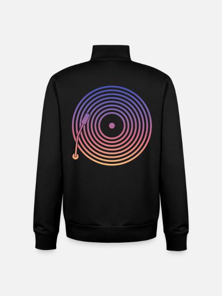 DJ Vinyl Music - Unisex Organic Zip Sweatshirt by Stanley/Stella - black