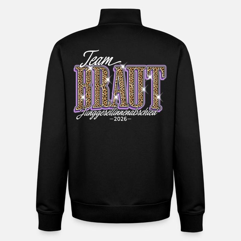 Team Braut Junggesellinnenabschied JGA 2026 - Unisex Organic Zip Sweatshirt von Stanley/Stella - Schwarz