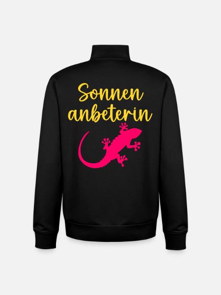 Sun worshipper Lizard Summer Sun - Unisex Organic Zip Sweatshirt by Stanley/Stella - black