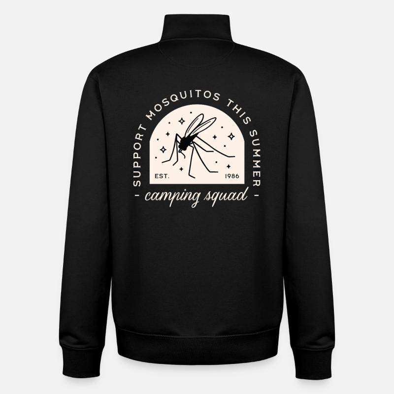 Camping-Mücken-Witz-Lager-Squad sarkastische Zitate - Unisex Organic Zip Sweatshirt von Stanley/Stella - Schwarz