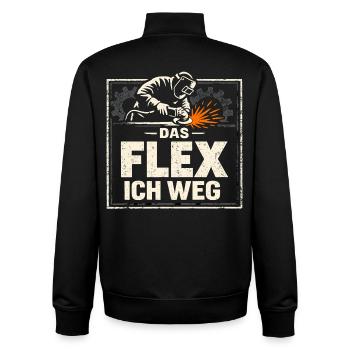 Schweißer Das Flex Ich Weg Geschenk - Unisex Organic Zip Sweatshirt von Stanley/Stella - Schwarz - Hinten - AI Model Male 185 light (185cm)