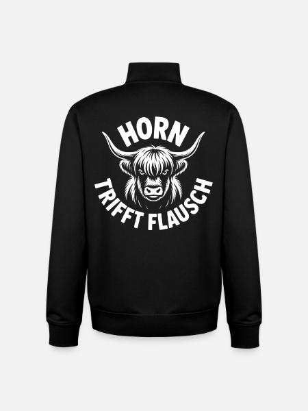 Highlands Horn Meets Fluff - Unisex Organic Zip Sweatshirt by Stanley/Stella - black