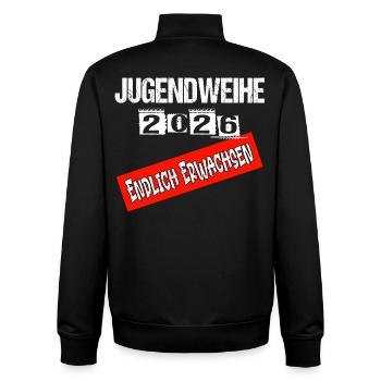 Jugendweihe - Jugendweihe 2026 - Unisex Organic Zip Sweatshirt von Stanley/Stella - Schwarz - Hinten - AI Model Male 185 light (185cm)