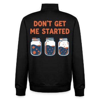 Sauerteigbäcker Brotbacker FANG MICH GAR NICHT ERST AN - Unisex Organic Zip Sweatshirt von Stanley/Stella - Schwarz - Hinten - AI Model Male 185 light (185cm)