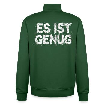 Ça suffit avec le sarcasme - Sweat zippé unisexe en coton bio Stanley/Stella - vert bouteille - Dos - AI Model Male 185 dark (185cm)