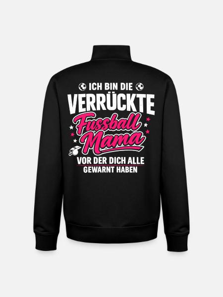 The Crazy Soccer Mom - Unisex Organic Zip Sweatshirt by Stanley/Stella - black