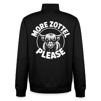 Highland Cow / Highland Rind – Ich liebe Highlands - Unisex Organic Zip Sweatshirt von Stanley/Stella - Schwarz - Hinten - AI Model Male 185 light (185cm)