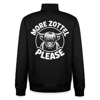 Highland Cow / Highland Rind – Ich liebe Highlands - Unisex Organic Zip Sweatshirt von Stanley/Stella - Schwarz - Hinten - AI Model Male 185 light (185cm)