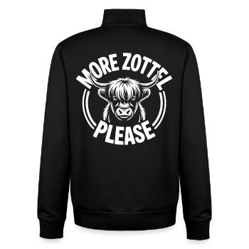 Highland Cow / Highland Rind – Ich liebe Highlands - Unisex Organic Zip Sweatshirt von Stanley/Stella - Schwarz - Hinten - AI Model Male 185 light (185cm)