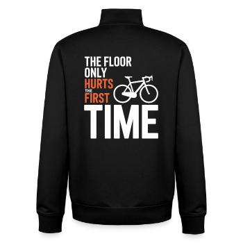 Professional Bicycle Acrobatics Performance Gear  - Unisex Organic Zip Sweatshirt by Stanley/Stella - black - Back - AI Model Male 185 light (185cm)