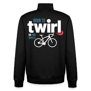Professional Bicycle Acrobatics Elite Twirl  - Unisex Organic Zip Sweatshirt by Stanley/Stella - black - Back - AI Model Male 185 light (185cm)