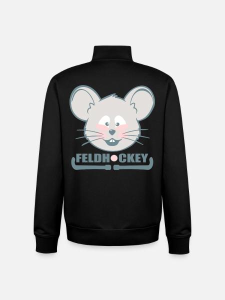 Kinder Feldhockey Maus - Unisex Organic Zip Sweatshirt von Stanley/Stella - Schwarz