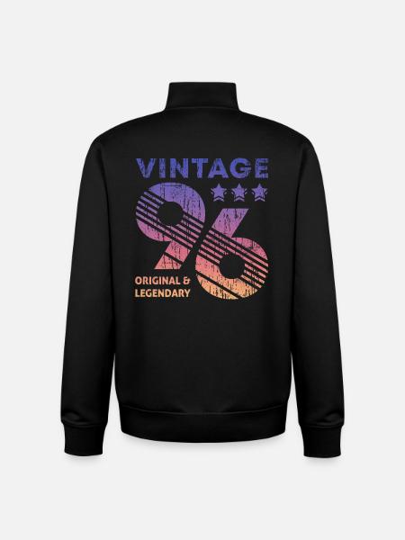 Millésime 1996 - Sweat zippé unisexe en coton bio Stanley/Stella - noir