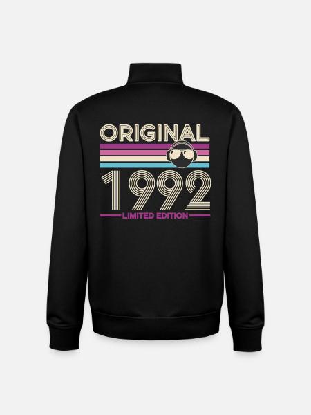 Original 1992 Limited Edition Retro - Unisex Organic Zip Sweatshirt by Stanley/Stella - black
