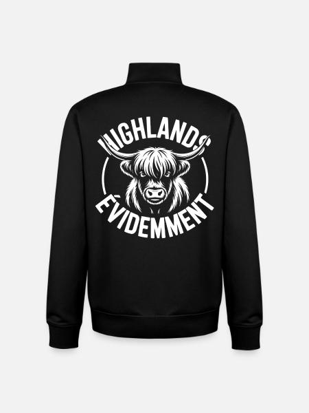 Highland-Kuh-Logo - Unisex Organic Zip Sweatshirt von Stanley/Stella - Schwarz