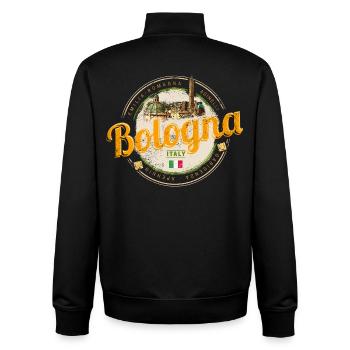 Bologna Emilia-Romagna mit Pasta Italien Souvenir - Unisex Organic Zip Sweatshirt von Stanley/Stella - Schwarz - Hinten - AI Model Male 185 light (185cm)
