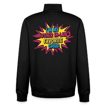 Favorite Child Mother-In-Law Pop-Art - Unisex Organic Zip Sweatshirt von Stanley/Stella - Schwarz - Hinten - AI Model Male 185 light (185cm)