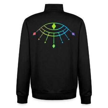 Symbol of the god Horus - Unisex Organic Zip Sweatshirt by Stanley/Stella - black - Back - AI Model Male 185 light (185cm)
