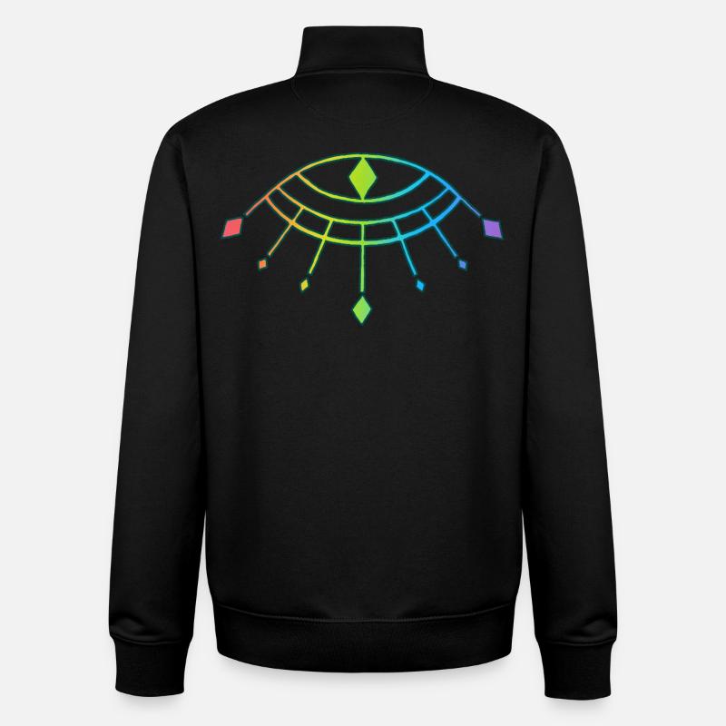 Symbole du dieu Horus - Sweat zippé unisexe en coton bio Stanley/Stella - noir