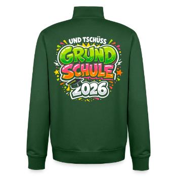 Grundschule Abschluss 2026 Geschafft Geschenk - Unisex Organic Zip Sweatshirt von Stanley/Stella - Flaschengrün - Hinten - AI Model Male 185 dark (185cm)