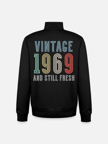 Millésime 1969 - Sweat zippé unisexe en coton bio Stanley/Stella - noir