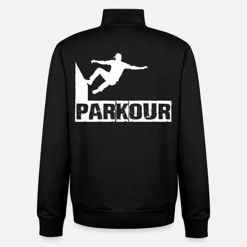Parkour - Unisex Organic Zip Sweatshirt von Stanley/Stella - Schwarz