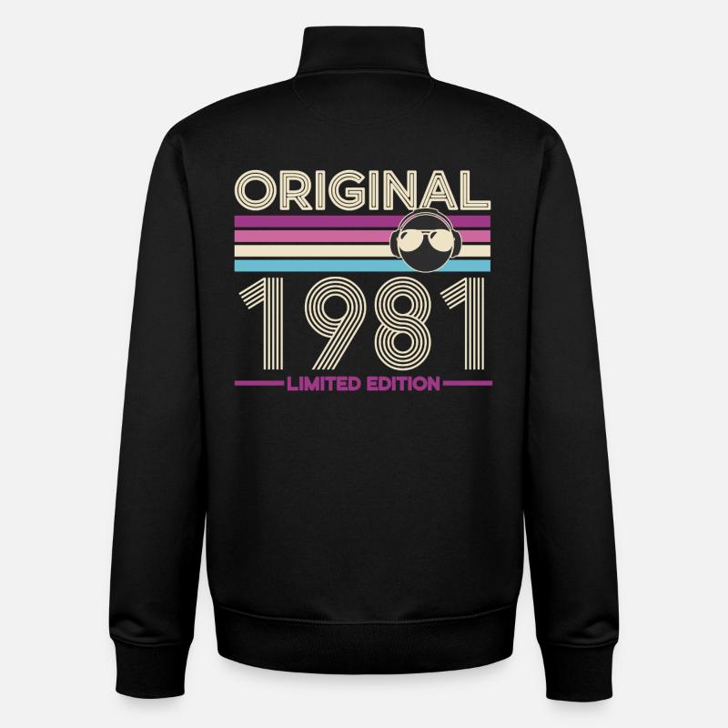 Original 1981 Edition Limité - Sweat zippé unisexe en coton bio Stanley/Stella - noir