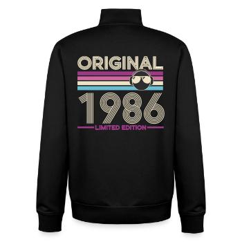 Originale limitierte Ausgabe von 1986 - Unisex Organic Zip Sweatshirt von Stanley/Stella - Schwarz - Hinten - AI Model Male 185 light (185cm)