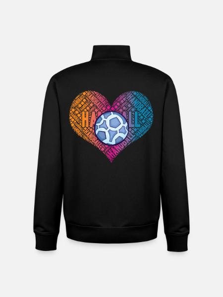 Coeur de Handball - Sweat zippé unisexe en coton bio Stanley/Stella - noir