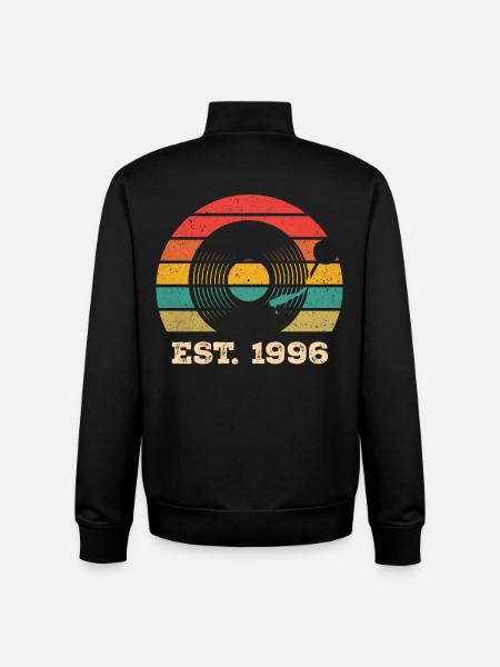 Millésime 1996 - Sweat zippé unisexe en coton bio Stanley/Stella - noir