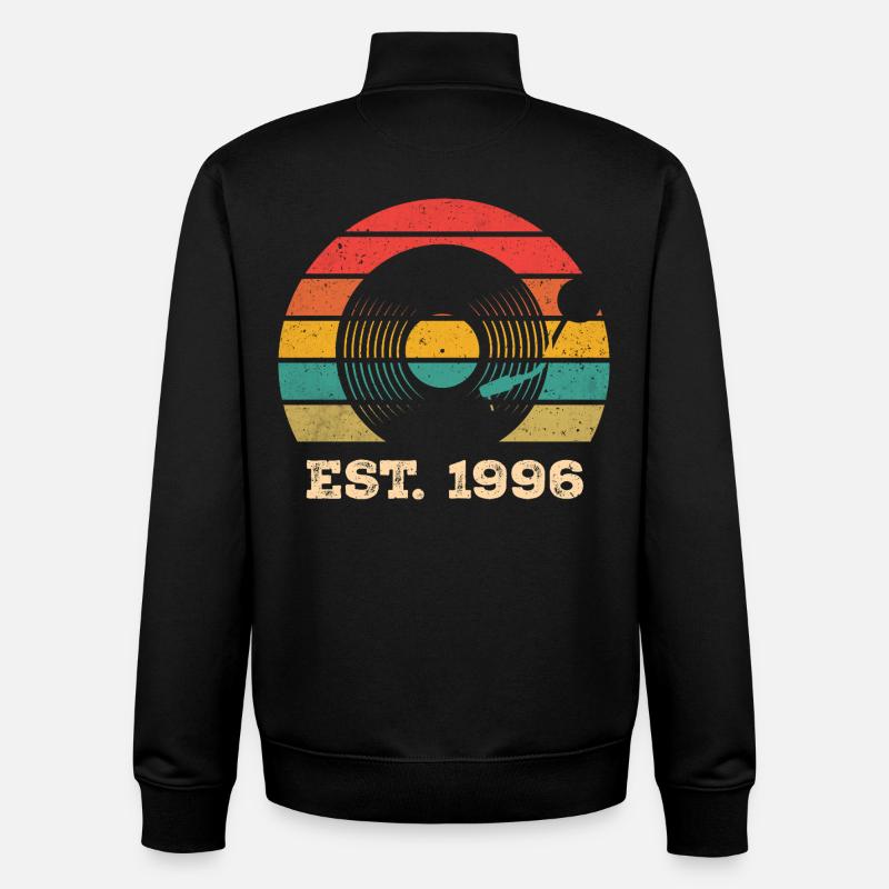 Millésime 1996 - Sweat zippé unisexe en coton bio Stanley/Stella - noir