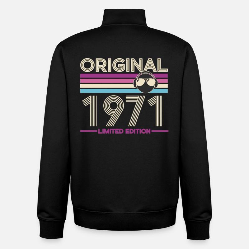 Original 1971 Edition Retro - Unisex Organic Zip Sweatshirt by Stanley/Stella - black