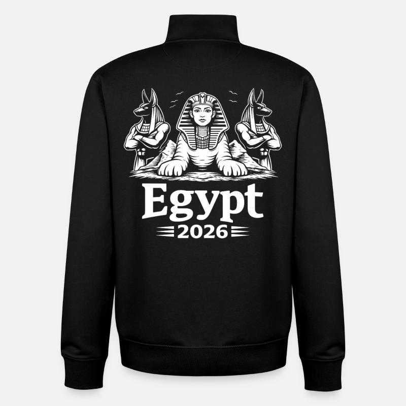 Sphinx Kleopatra Anubis Egypt 2026 Mystik - Unisex Organic Zip Sweatshirt von Stanley/Stella - Schwarz