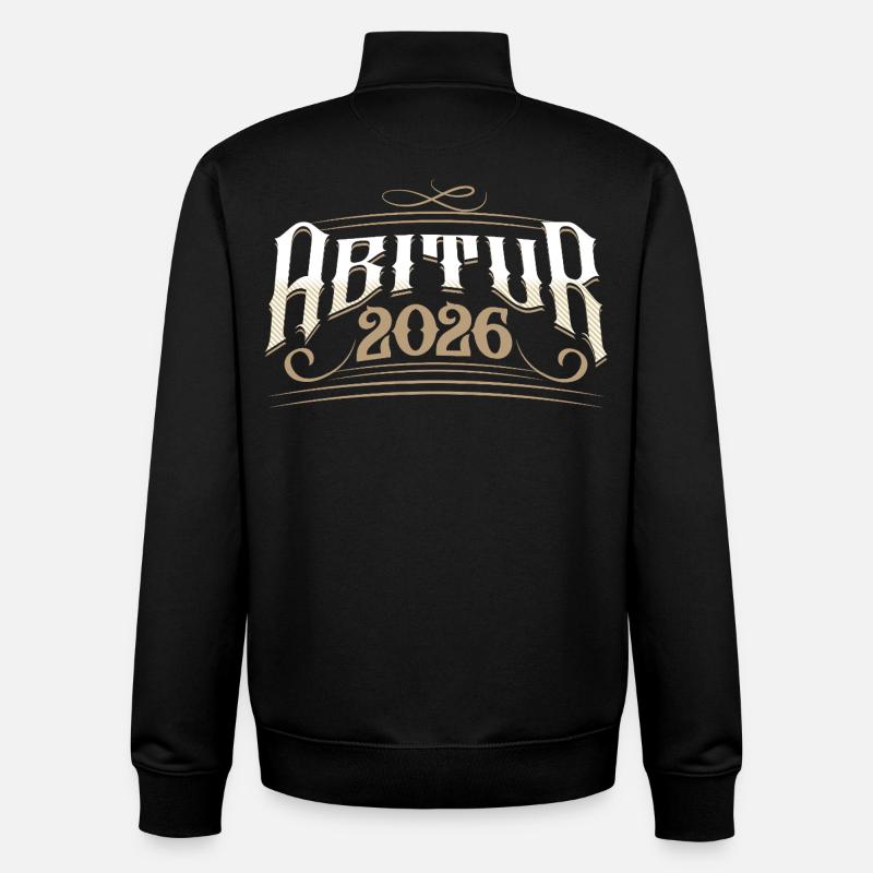 Abitur 2026 - Sweat zippé unisexe en coton bio Stanley/Stella - noir