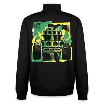 Dub Reggae Soundsystem Culture - Sweat zippé unisexe en coton bio Stanley/Stella - noir - Dos - AI Model Male 185 light (185cm)