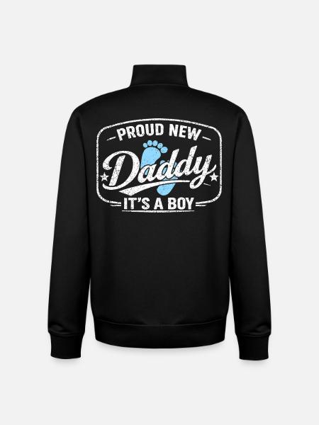 Expectant dad & father, birth son boy - Unisex Organic Zip Sweatshirt by Stanley/Stella - black