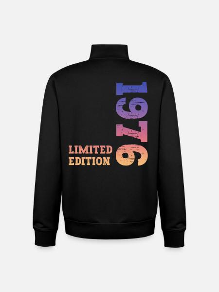 Millésime 1976 - Sweat zippé unisexe en coton bio Stanley/Stella - noir