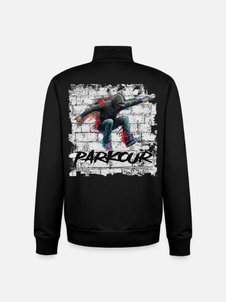 Parkour - Unisex Organic Zip Sweatshirt by Stanley/Stella - black