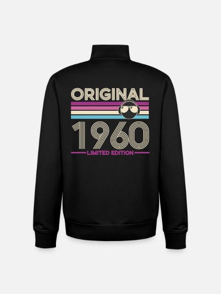 Limited Edition 1960 Retro Original - Unisex Organic Zip Sweatshirt by Stanley/Stella - black