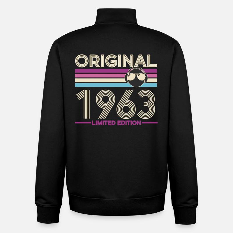 Original 1963 Édition Limitée - Sweat zippé unisexe en coton bio Stanley/Stella - noir