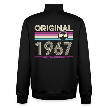 Originale limitierte Ausgabe von 1967 - Unisex Organic Zip Sweatshirt von Stanley/Stella - Schwarz - Hinten - AI Model Male 185 light (185cm)