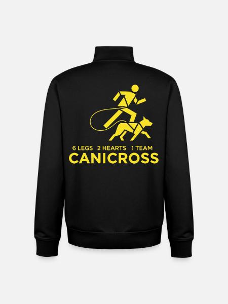 Canicross Running with Dog - Unisex Organic Zip Sweatshirt by Stanley/Stella - black