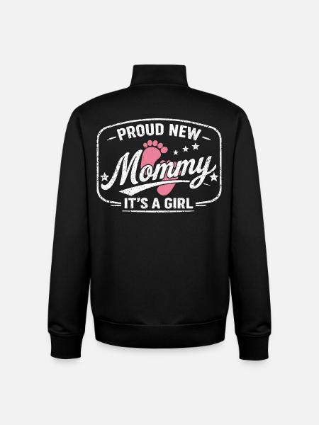 Werdende Mama & Mutter, Geburt Tochter Mädchen - Unisex Organic Zip Sweatshirt von Stanley/Stella - Schwarz