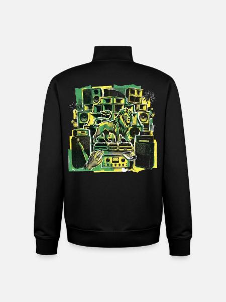 Roots Dub Reggae Soundsystem - Unisex Organic Zip Sweatshirt von Stanley/Stella - Schwarz