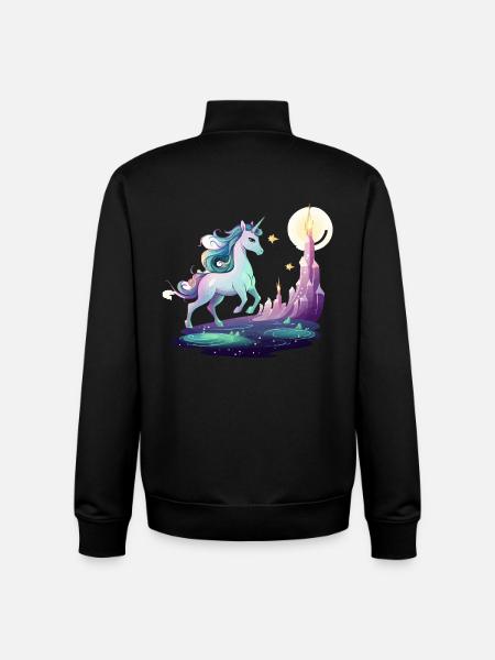 Mondturm Einhorntraum - Unisex Organic Zip Sweatshirt von Stanley/Stella - Schwarz