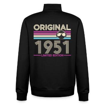 Originale limitierte Ausgabe von 1951 - Unisex Organic Zip Sweatshirt von Stanley/Stella - Schwarz - Hinten - AI Model Male 185 light (185cm)